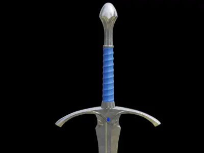 Gandalfs Sword Glamdring From The Hobbit - Low-Poly Low-poly Low-poly 3D model
