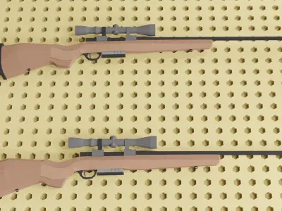 Low poly Mossberg Sniper Low-poly 3D model