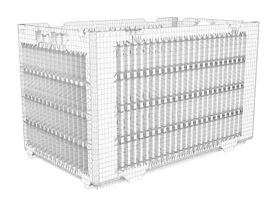 Plastic crate 46 3D model