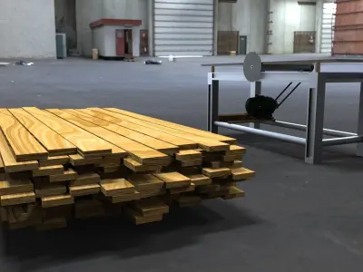 Electric planer with saw 3D model