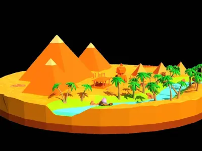 Pyramid  Low-poly 3D model