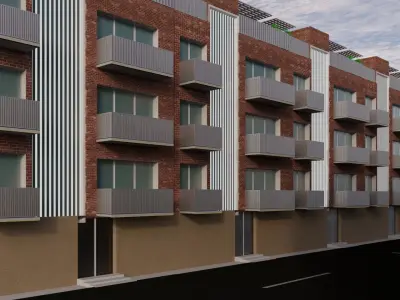 Apartment complex 3D model