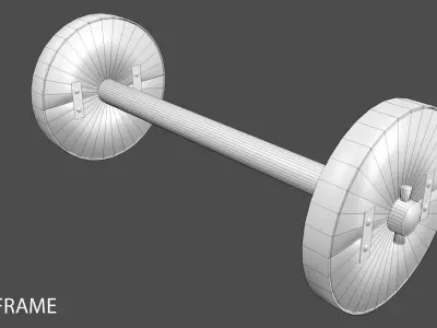 Wooden Wheel 3 3D model