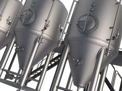 Brewery Fermentation Tank 3D model get