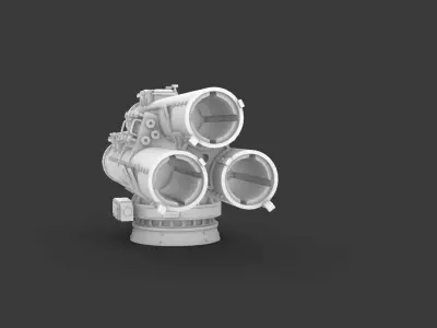 PM Mark 32 Surface Vessel Torpedo Tubes 3D print model
