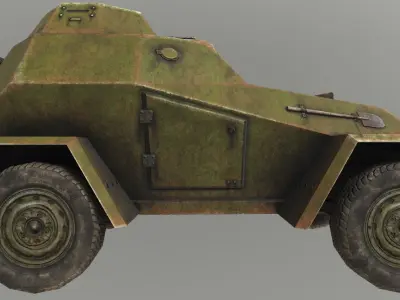 Armored car BA-64 Low-poly 3D model