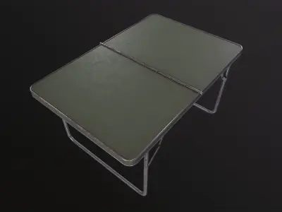 Military metal table 3D Model Low-poly 3D model
