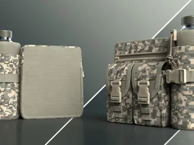 Military and Tactical Multi Pouch Bag 01 Free 3D model