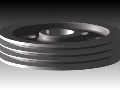 V belt pulley Free 3D model