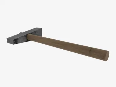 Hammer Low-poly 3D model 4