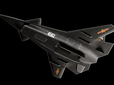 Dark-Sword Chinas Concept Drone Fighter Low-poly 3D model