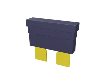 Fuse Blade Type Low-poly 3D model