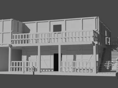 LowPoly Medieval House  Free 3D model