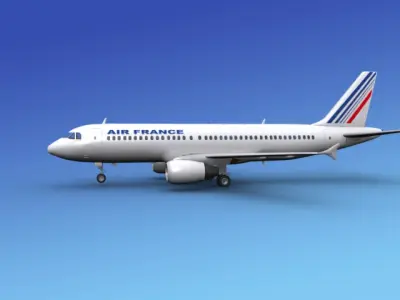 Airbus A320 Air France 3D model