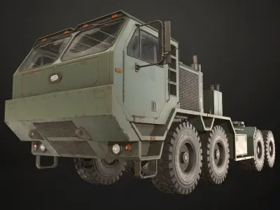 Heavy Military Truck V1 - Tractor Low-poly 3D model
