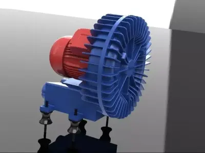 Compressor radial bomba de vacuo Free 3D model