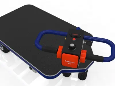Electrical Transport Platform Trolley  3D model