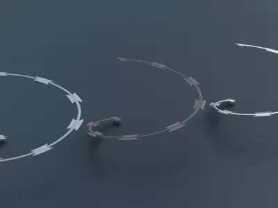 Low Poly fence Wires Low-poly 3D model