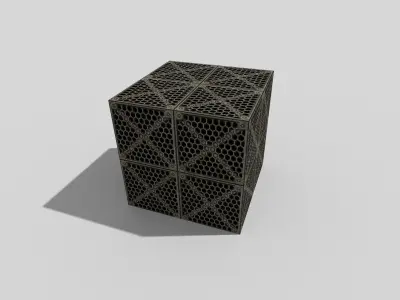low poly metal crate Low-poly 3D model shop
