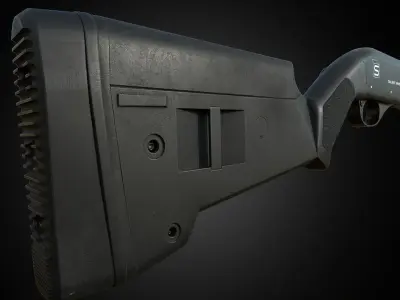 M870 Shotgun PBR Low-poly 3D model