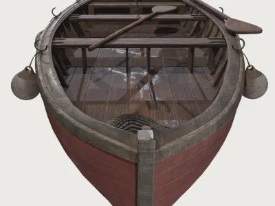 Old Boat Low-poly 3D model by cgtdg