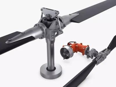 Helicopter Rotor System v 1 3D model
