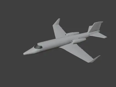 airplane jet flying in sky Free low-poly 3D model