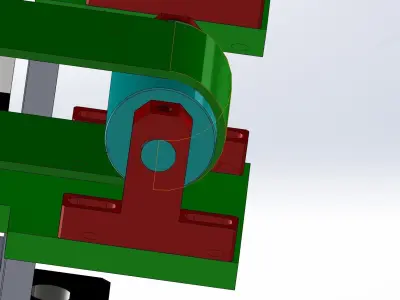 Conveyor belt with top lifting mechanism 3D model