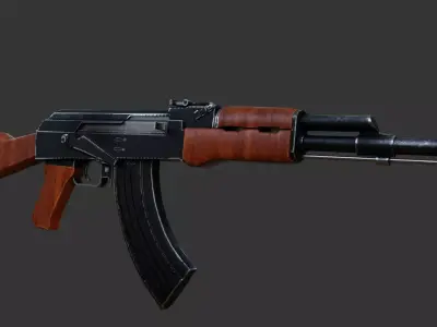 AK-47 Low-poly 3D model