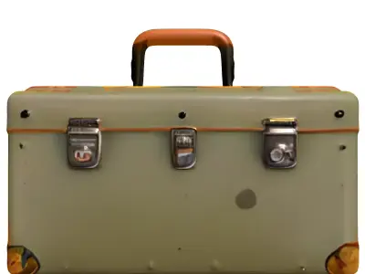 Vintage Military Field Case Low-poly 3D model