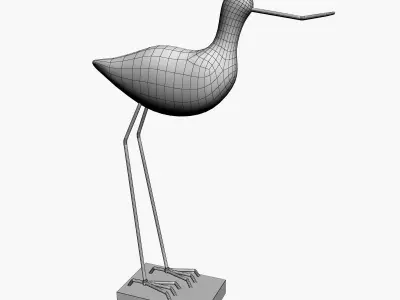 Sandpiper Figurine Free 3D model