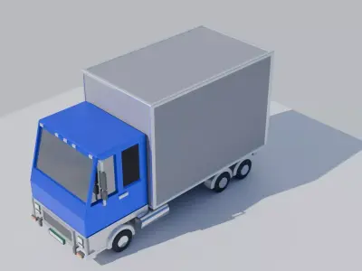 Truck Car Delivery Van Low-poly 3D model