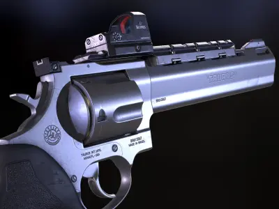 Taurus Raging Bull 454 Casull Low-poly 3D model