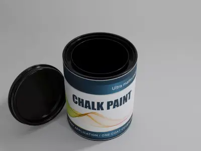 Plastic Paint Can Packaging Set  350ml and 750ml Blank Label PBR