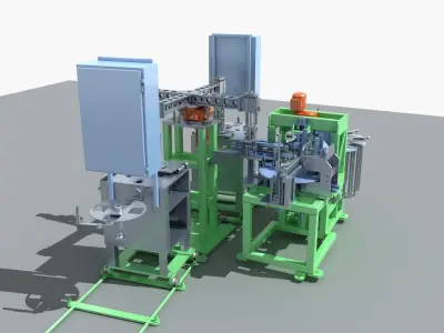 Industrial Equipment 33 - Multi Station Dual Turntable  3D model
