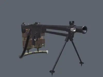 Type-02C Chinese Flamethrower Low-poly 3D model