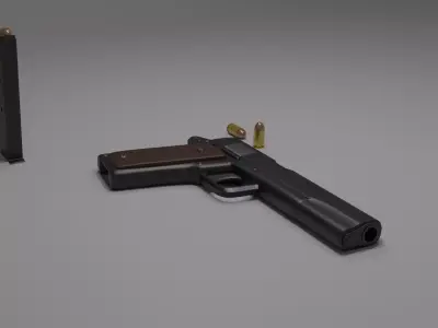 Colt 1911 Low-poly 3D model