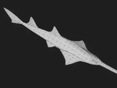 Ray fish Low-poly 3D model get