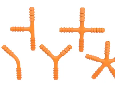 Pipe connector 02 3D model