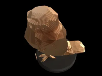 Parametric Owl Low-poly 3D model