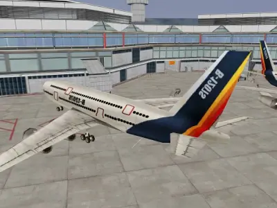 International Airport 3D model Low-poly 3D model