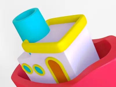 Toon Boat 3D model