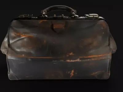 Vintage Leather Briefcase 3D model