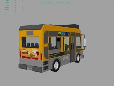 Minibus 19 seater with Wheelchair provision Low-poly 3D model