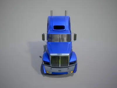 American Truck 7 and upgrades - Mobile Asset Low-poly 3D model Low-poly 3D model