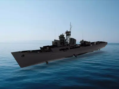Riga-class frigate 3D model