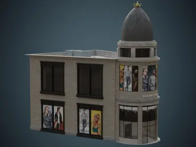 Building 24 Low-poly 3D model