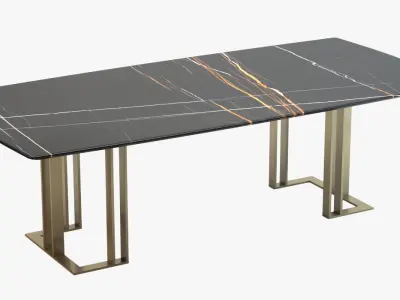 Meridiani Tables Charlie Rectangle Low-poly 3D model