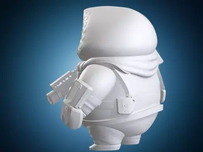 Space Marine 40000 Chibi Style Figure 3D print model