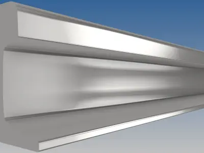 British Standard-EN13674 50E5 rail 3D model